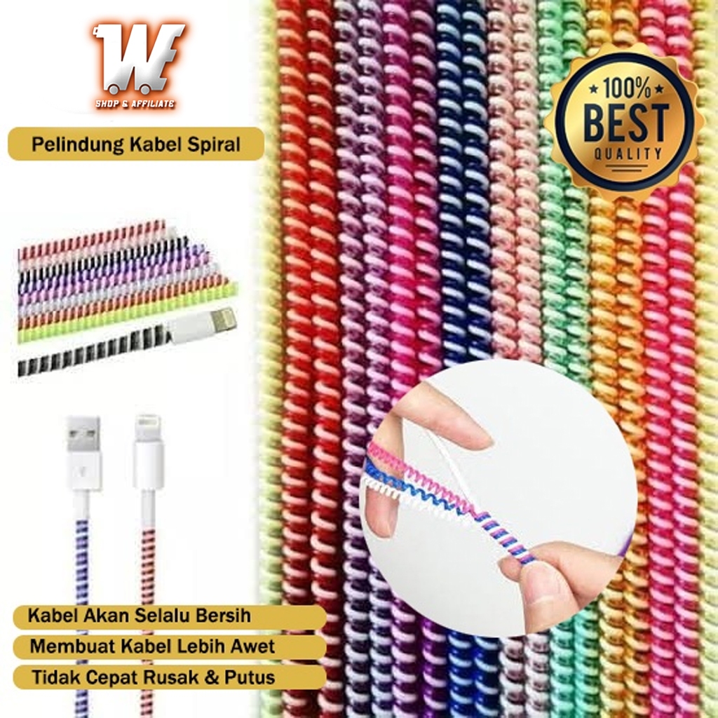 Jual pelindung kabel cas warna warni lilitan kabel data charger murah 2 ...