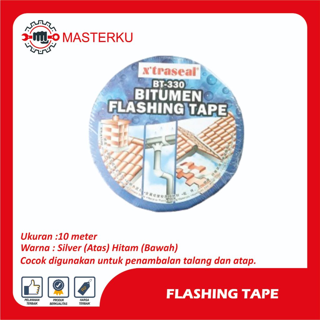 Jual Lakban Anti Bocor XTRASEAL BT-330 Lem Talang Bitumen Flashing Tape ...