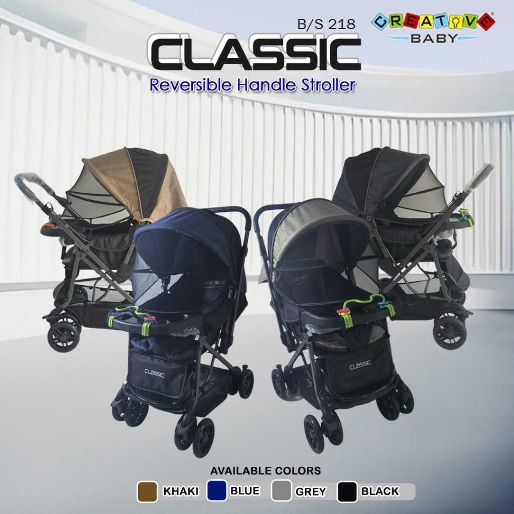 Jual Stroller bayi creative 218 classic dorongan bayi murah bisa dorong depan dan belakang Shopee Indonesia