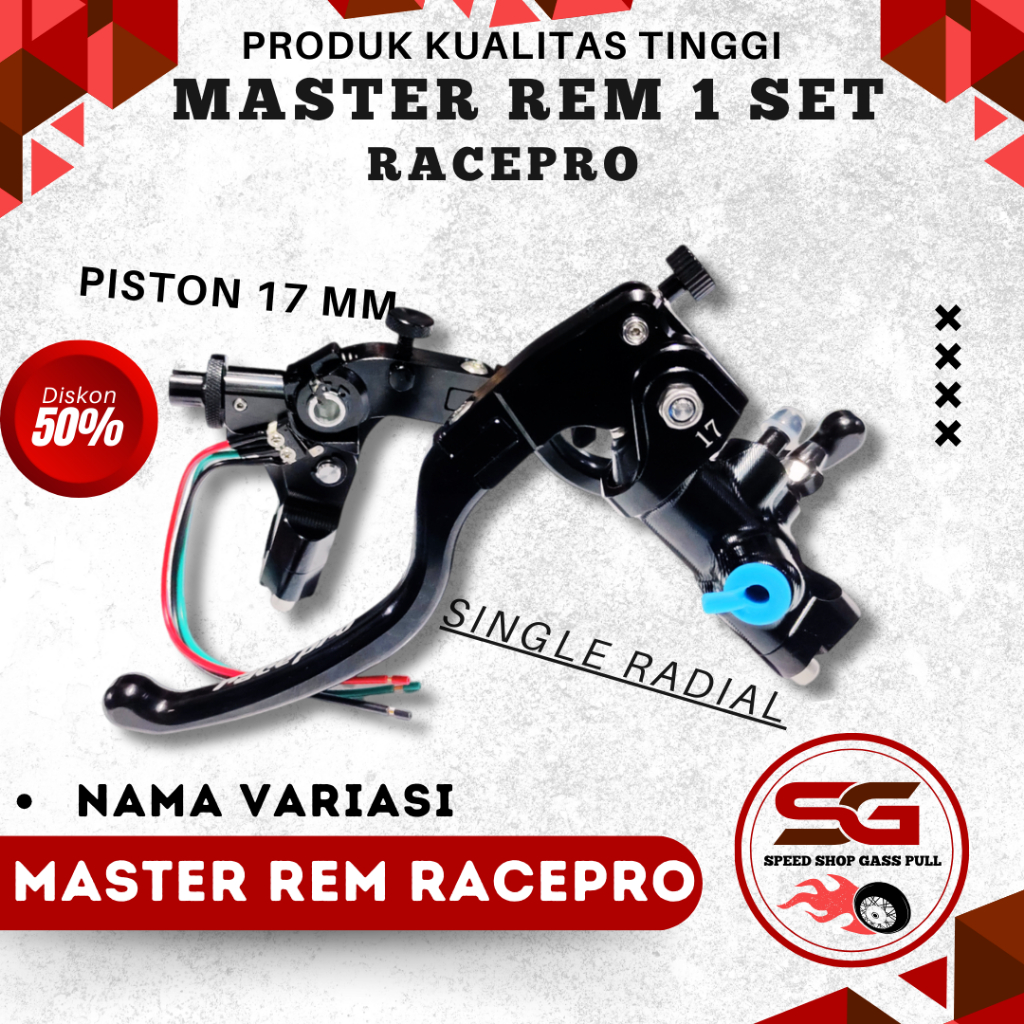 Jual MASTER REM RACEPRO V2 SINGLE RADIAL BRAKE PUMP MASTER REM MASTER ...