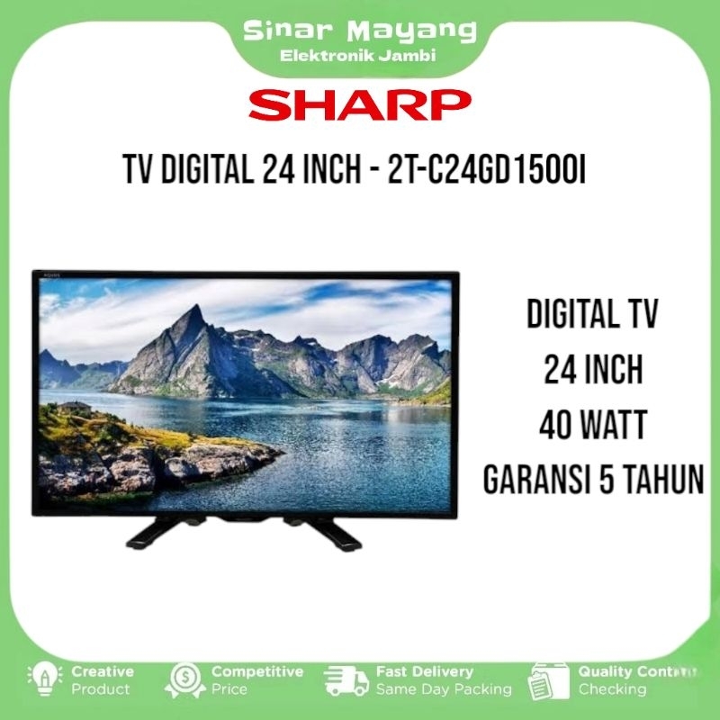 Jual LED SHARP 2T-C24GD1500I/ TV Digital 24 Inch SHARP/Garansi Resmi ...