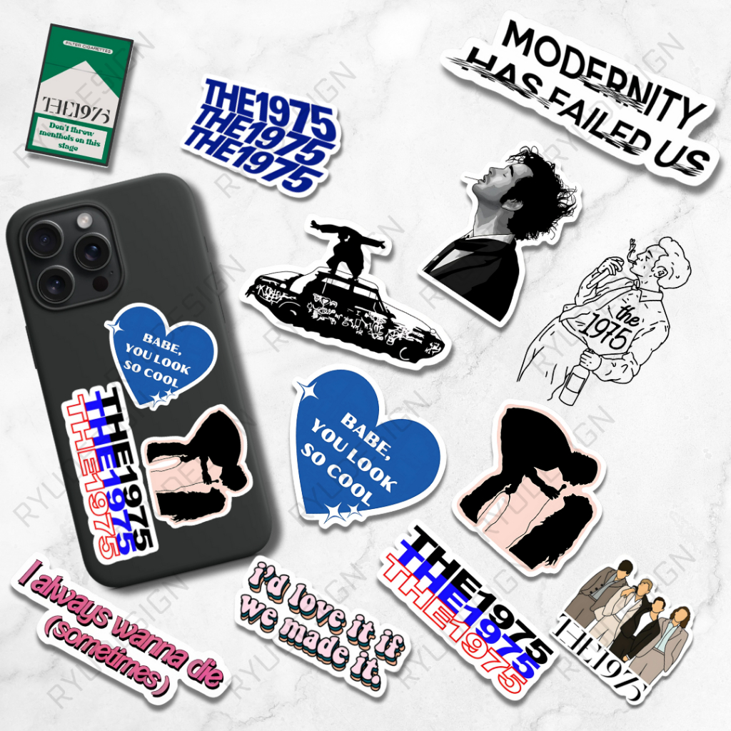 Jual Sticker Pack Band Indie The 1975 Quotes Artis Kata Kata Lirik lagu ...
