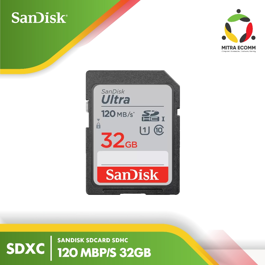 Jual SDHC Sandisk 32GB Class 10 120 Mb/s SDCARD SDHC 32 GB