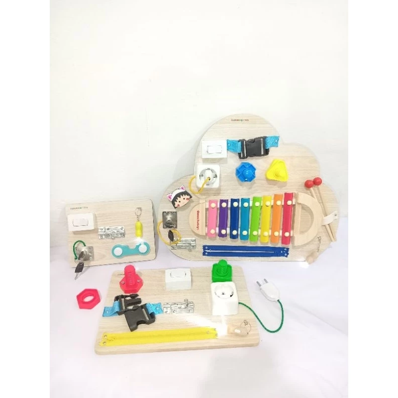 Busy Board Mainan Edukasi Montessori Life Skill Toys - 7