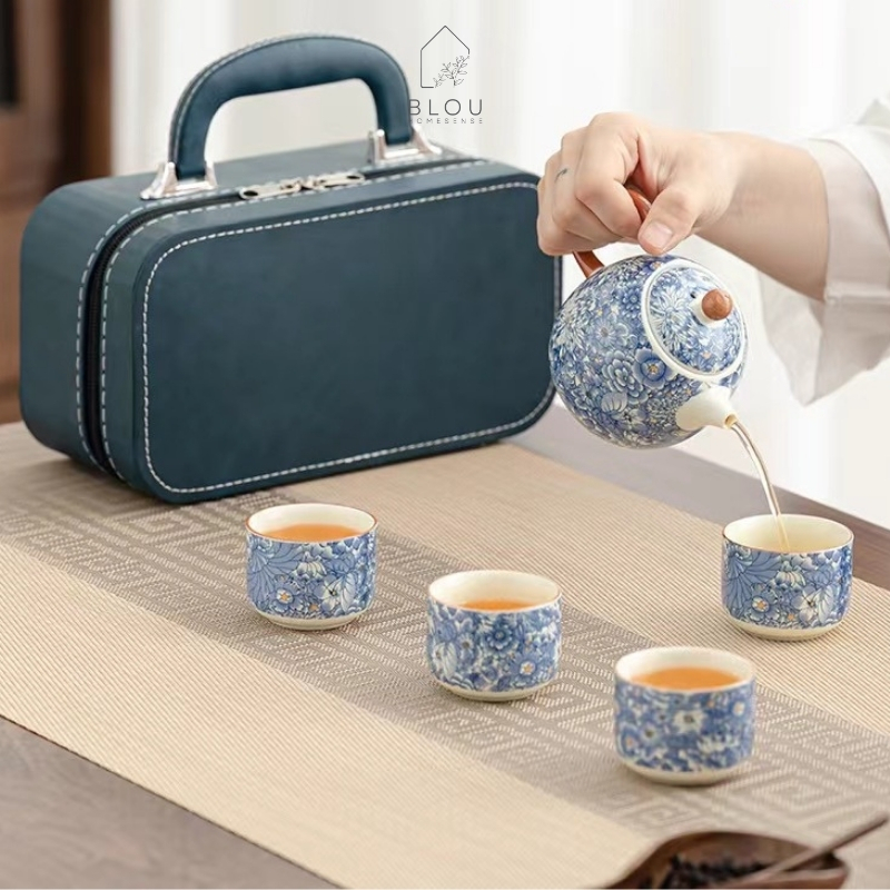 Jual Blou Tea Set Cantik Gift Set Premium Pot Cangkir Teh Keramik ...