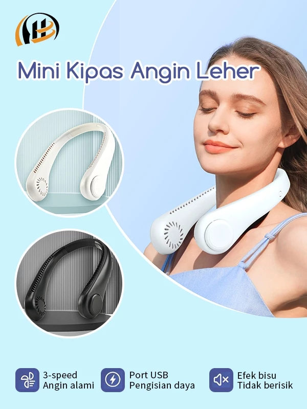 [COD] Stok Siap kipas angin mini portable kipas angin genggam Aromatherapy Fan leher portable mini hanging neck fan usb HB Portable Mini Fan Neck Elektrik 3-Speed Wind Usb Kipas Angin Usb Portable Tanpa Baling-Baling - foto 1