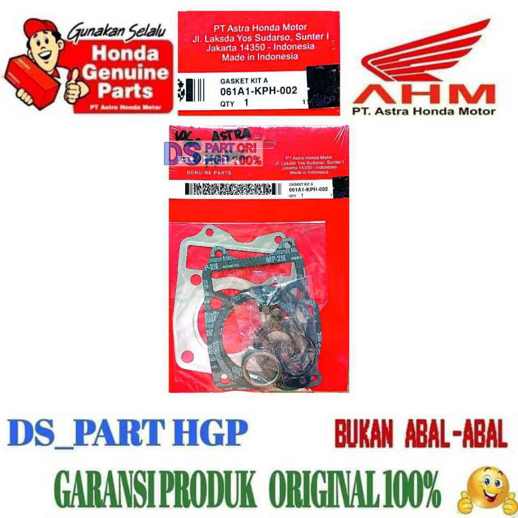 Jual HGP 061A1-KPH-002 TopSet Gasket Kit A Karisma Kirana Supra X 125 ...