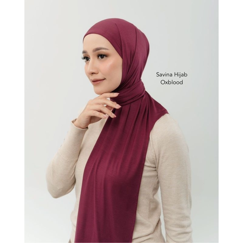 Savina Hijab Tencel By Iskanti Pashmina Oval Instant Dengan Material Tencel