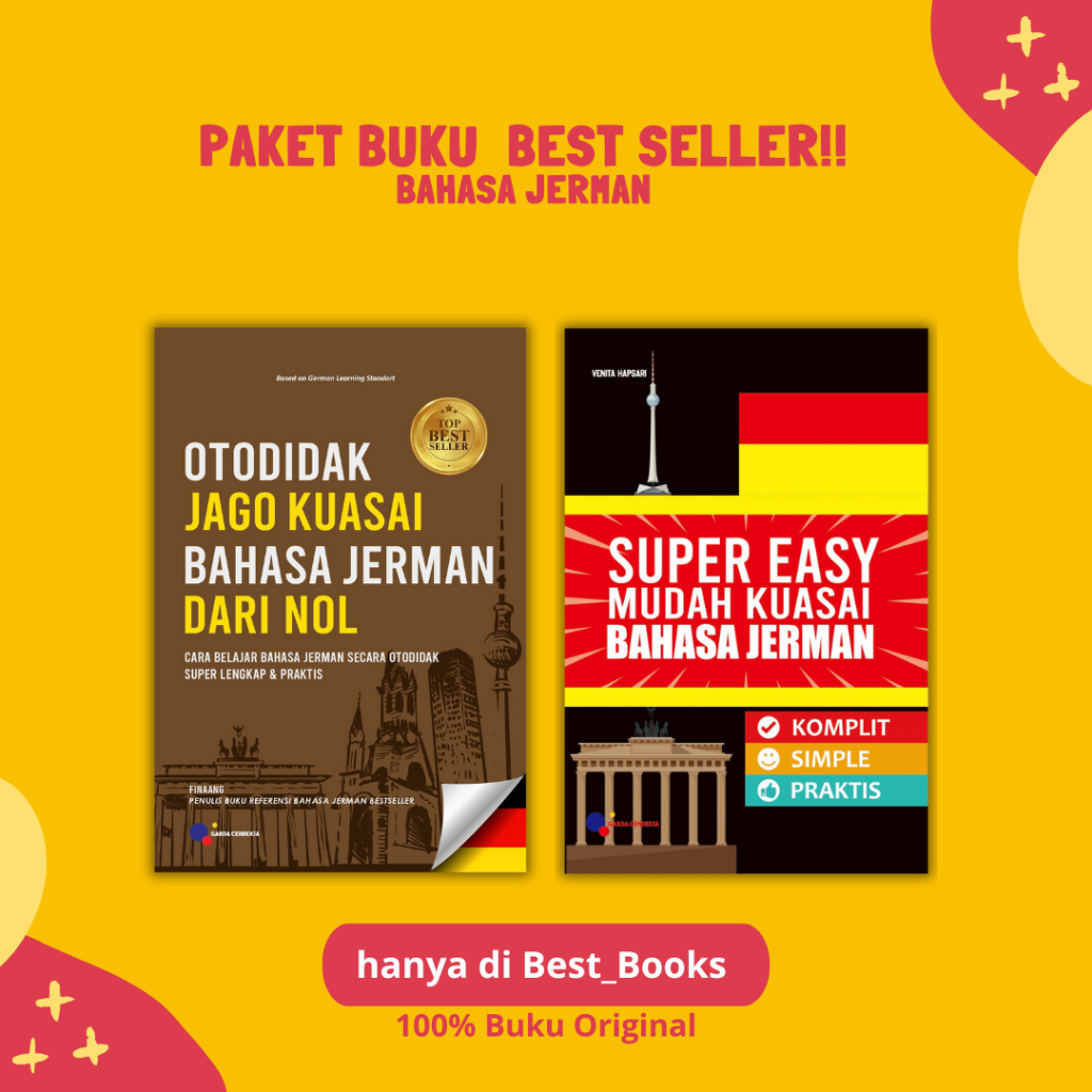 Jual Paket Hemat 2 Buku Bahasa Jerman Best Seller (Otodidak Jago Kuasai ...