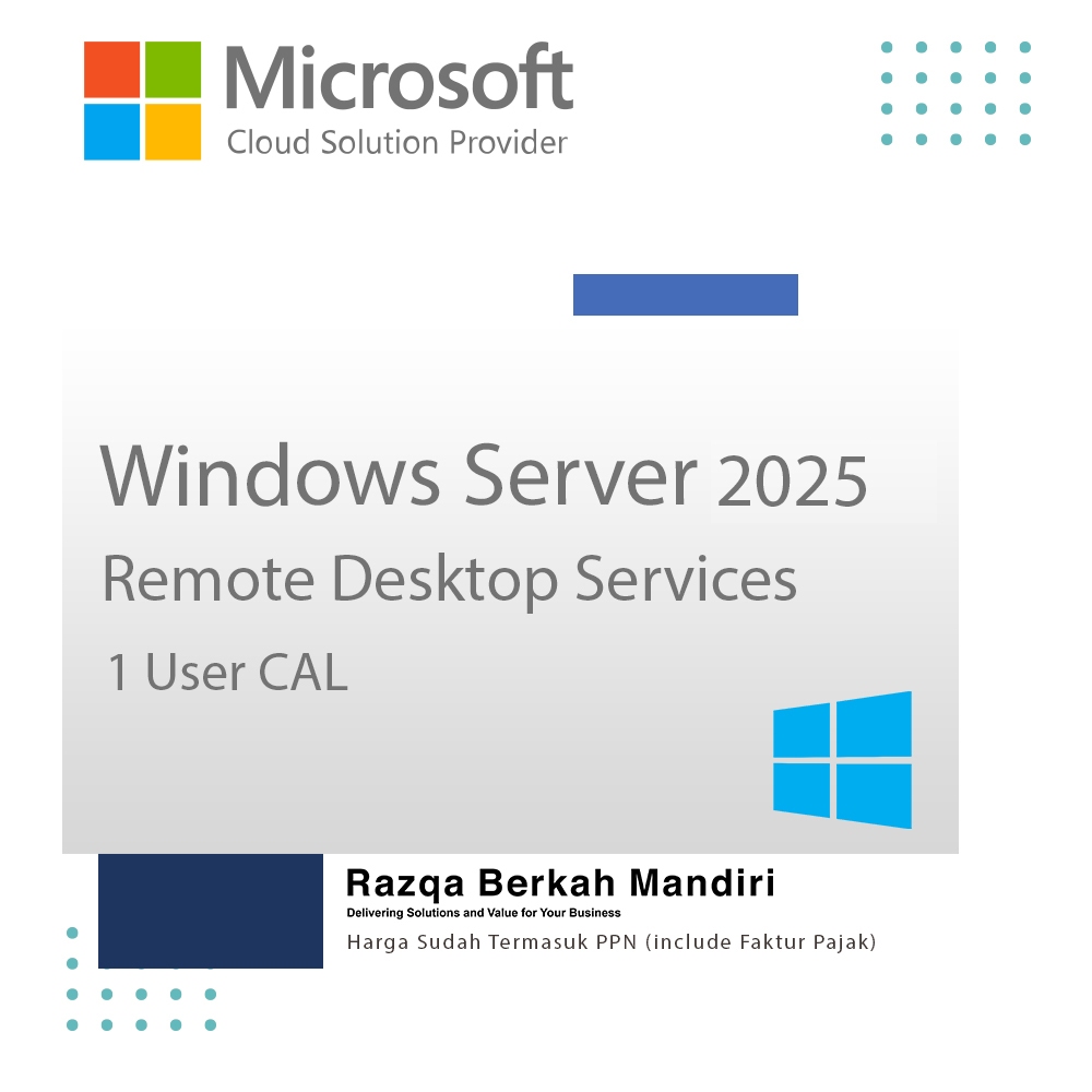 Jual Windows Server 2025 Remote Desktop Services - 1 User CAL CSP ...