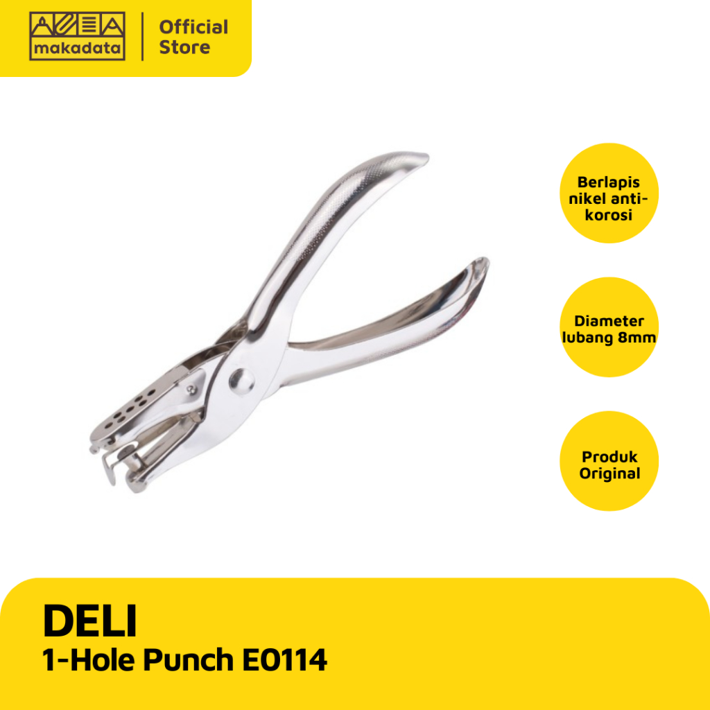 Jual HOLE PUNCH/PEMBOLONG KERTAS DELI 1 LUBANG E0114 MURAH ( 1 PCS ...