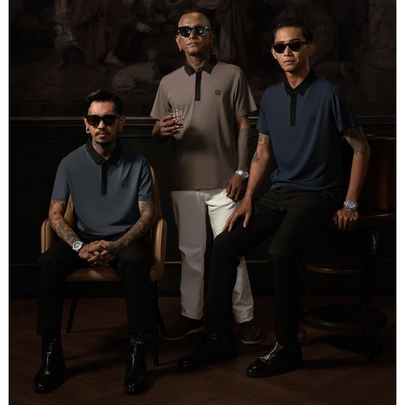 Jual [ ORIGINAL 100% ] RUCAS TAILOR POLO SHIRT NAVY/BROWN/GREY LIMITIED ...