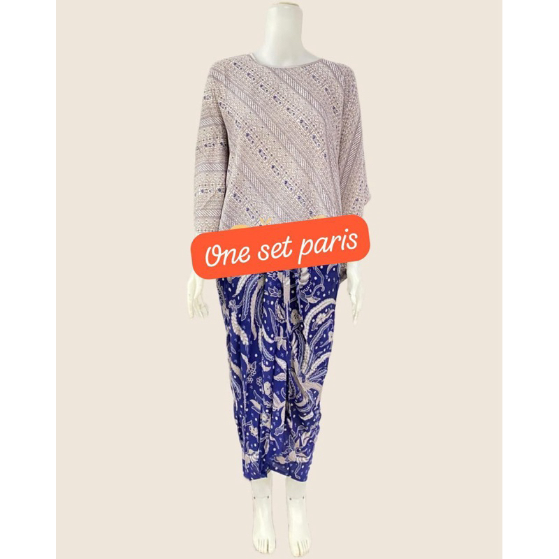 Jual [ONE SET] Baju dan Rok Batik Kain Paris Lawasan | Shopee Indonesia