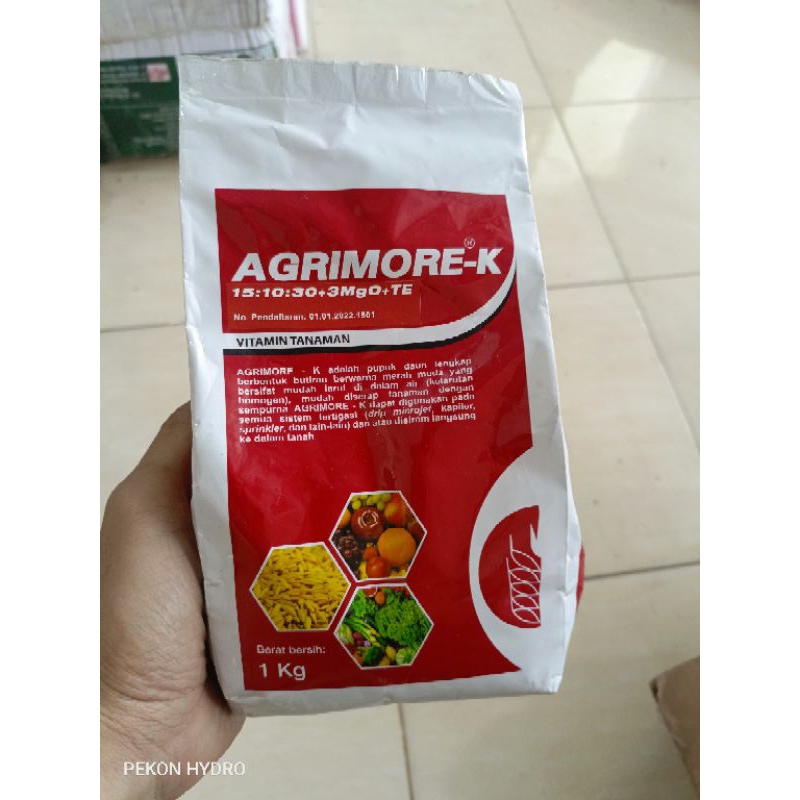 Jual AGRIMORE K (1 KG) 15 - 10 - 30 PUPUK NPK GENERATIF FOLIAR | Shopee ...