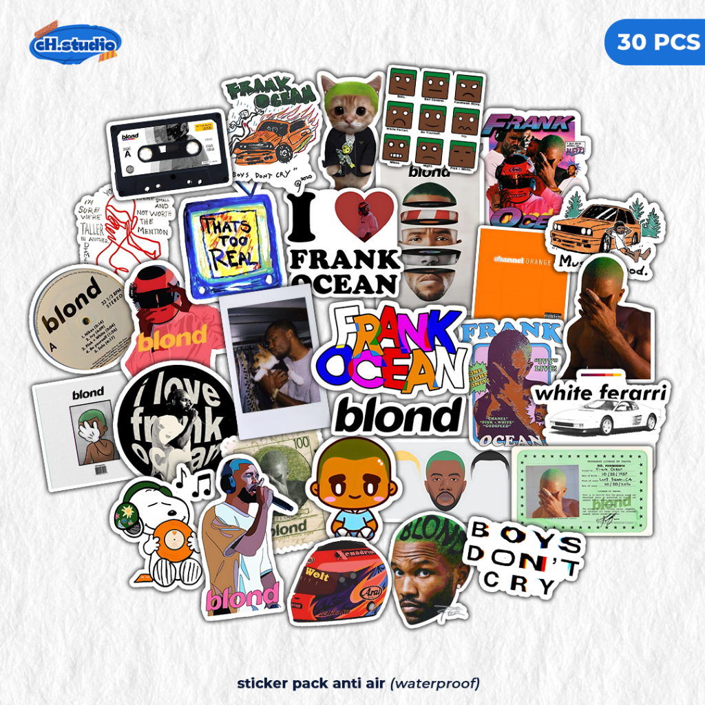 Jual Stiker Pack 30 pcs FRANK OCEAN Frank Ocean Blond White Ferarri ...