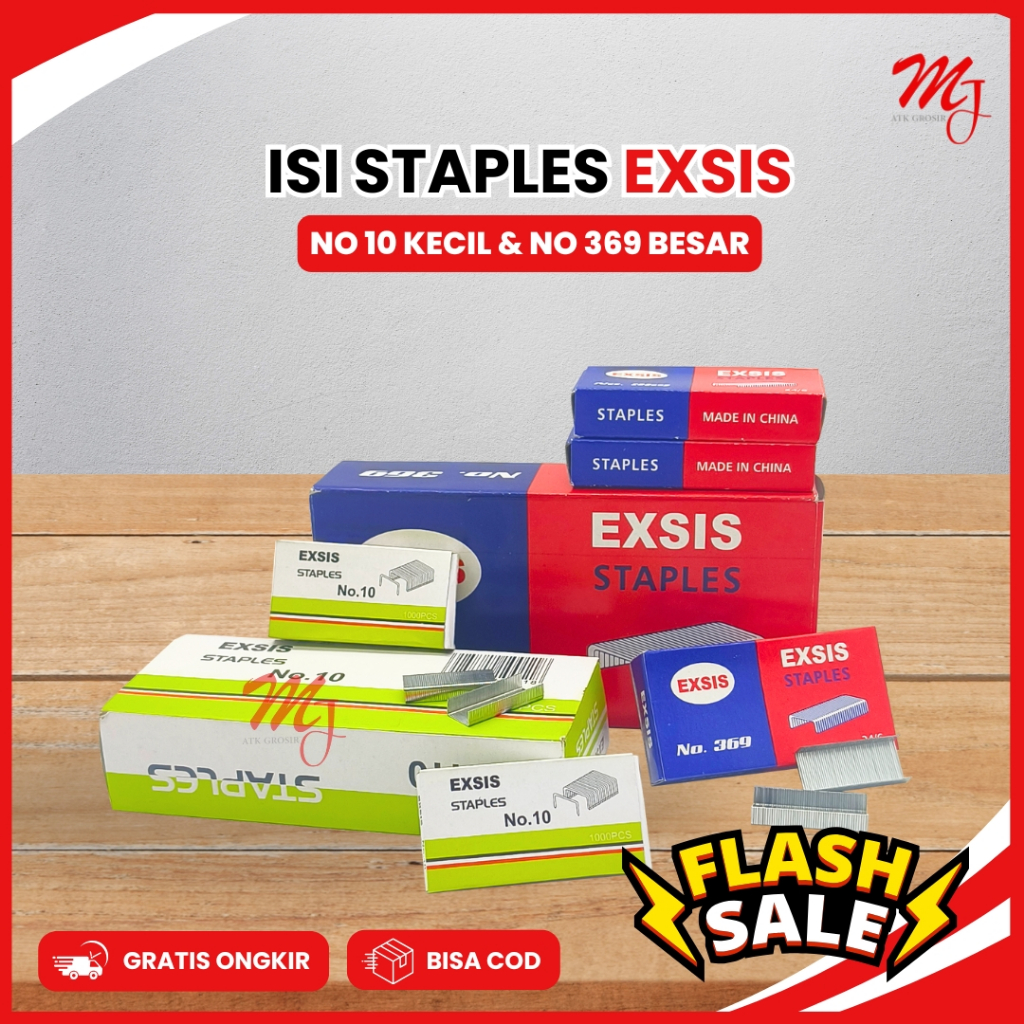 Jual (10 Box) isi Stapler / STAPLES REFILL EXSIS | Shopee Indonesia