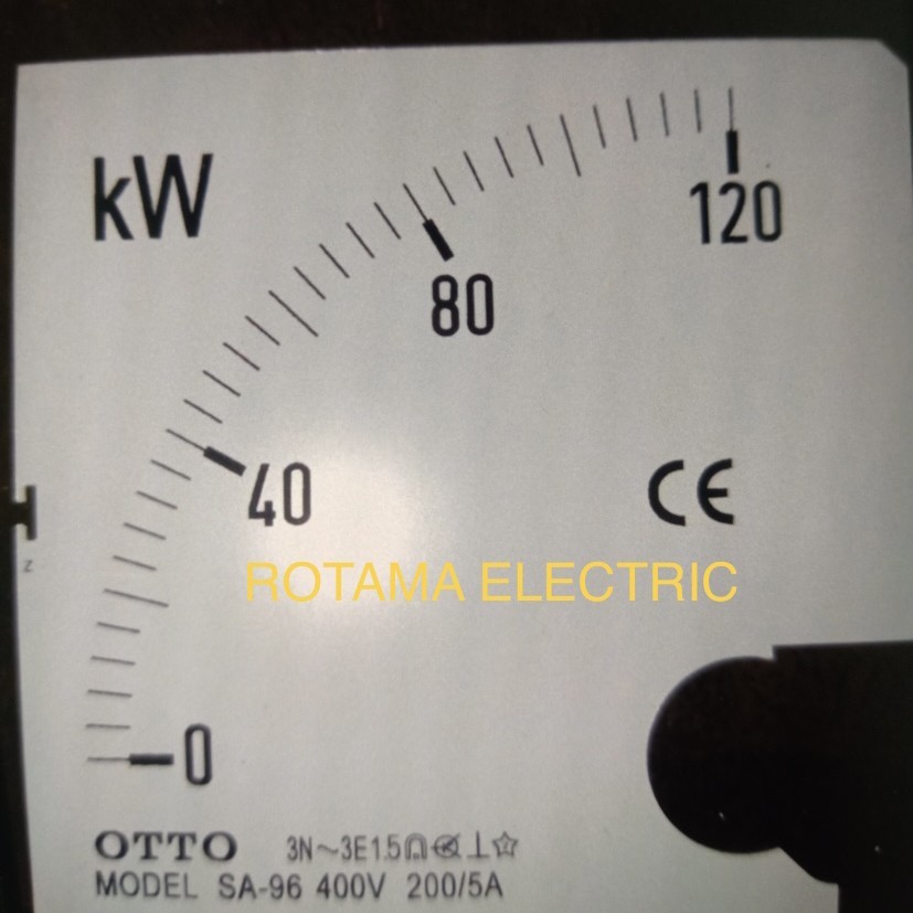 Jual KW METER 0-120 KW METER CT 200/5 SIZE 96x96 KW METER 0-120 400V ...