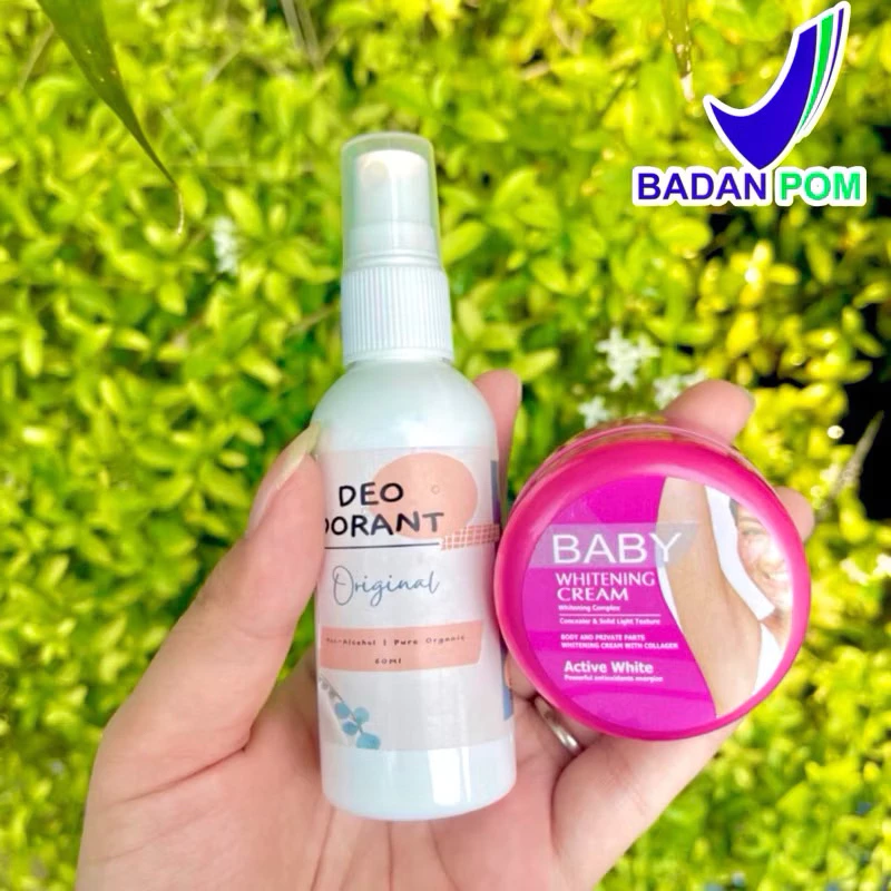 ( BPOM ) PAKET GLOWING KETIAK 2IN1 [ DEODORANT + WHITENING CREAM ] | AutoStock