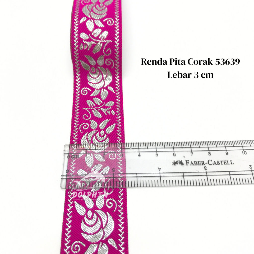 Jual R33639-7 Renda Pita Dubai 3cm METERAN / Aksesoris Corak Baju Craft ...