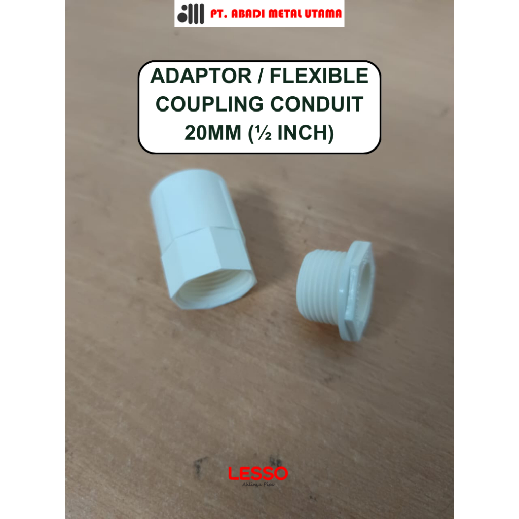 Jual ADAPTOR / FLEXIBLE COUPLING CONDUIT 20MM (½ INCH) MERK LESSO ...