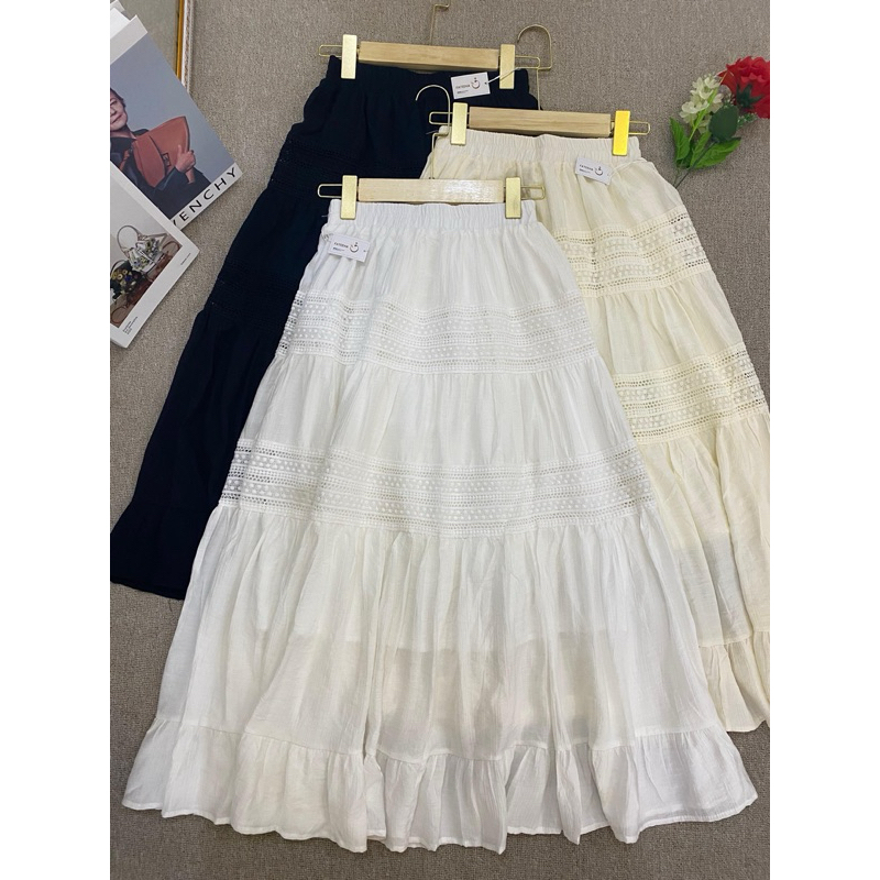 Jual Fateeha - Serena Skirt Renda | Rok putih Renda wanita Kekinian ...