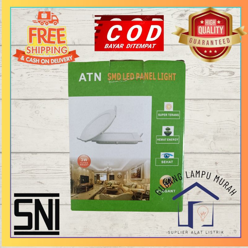 Jual Led Panel Inbow Bulat 3 watt ATN IB Panel Led bulat 3watt Putih ...