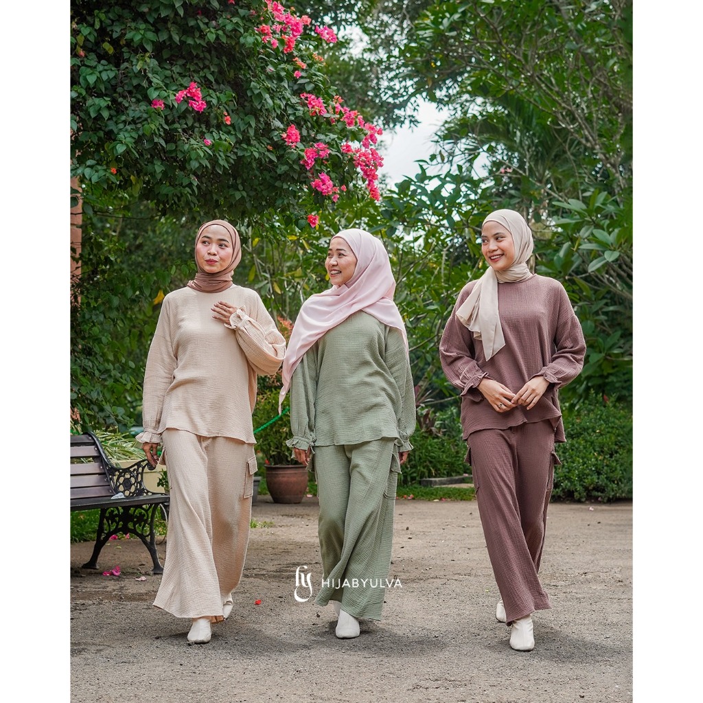 Jual HIJABYULVA BASIT SET // SETELAN // SATU SET // BAJU PERGI | Shopee ...