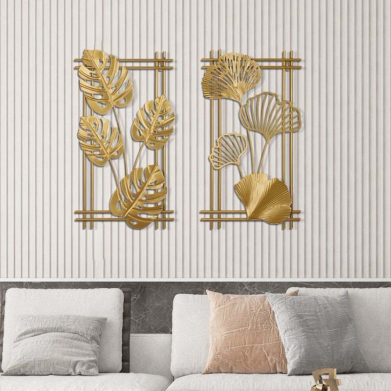Hiasan Dinding Uk 25cm x 45cm Frame Metal Gold Modern /Hiasan Dinding Aesthetic Nordic