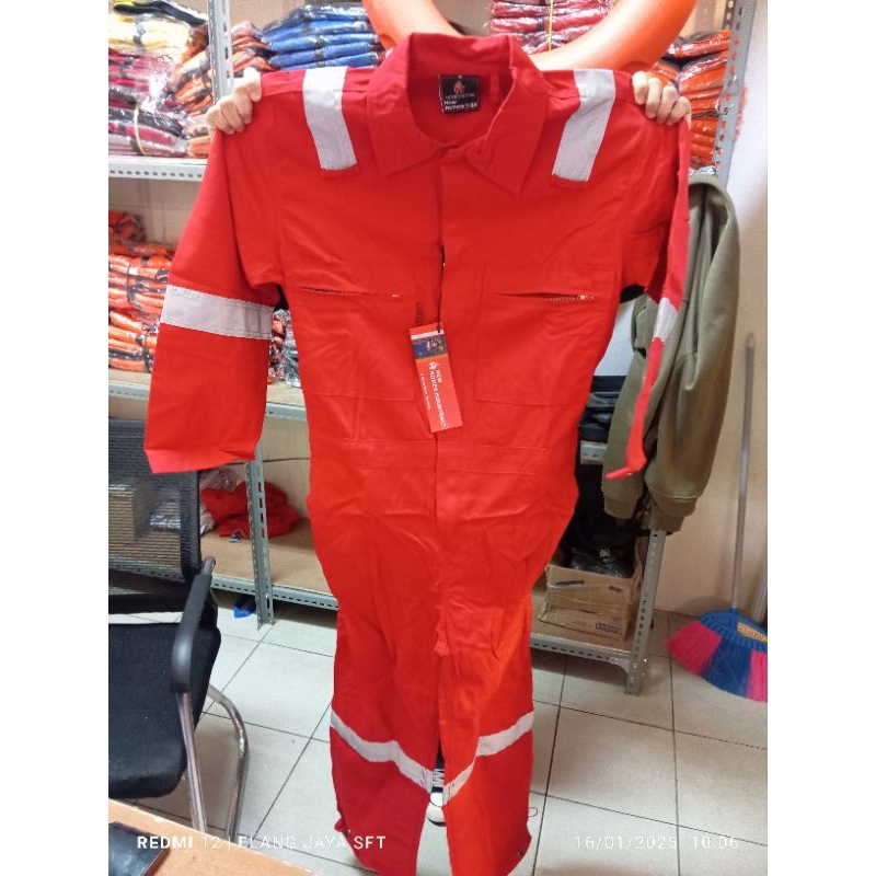 Jual wearpack coverall New Nomex IIIA merah coverall tahan api new ...
