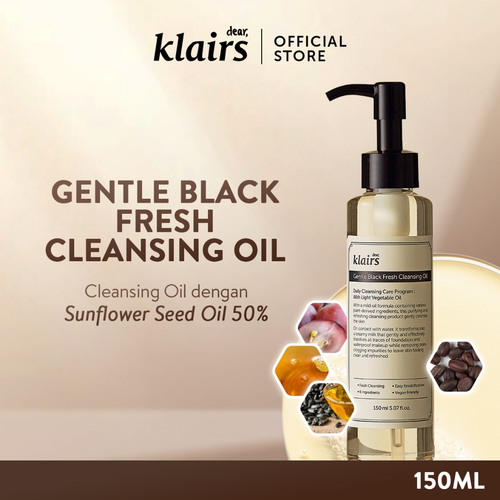 Jual Dear Klairs Gentle Black Fresh Cleansing Oil | Shopee Indonesia