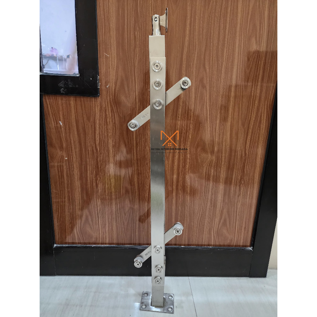 Jual TIANG DOUBLE PLAT LURUS RAILING TANGGA STAINLESS SS 201 SS 304 ...