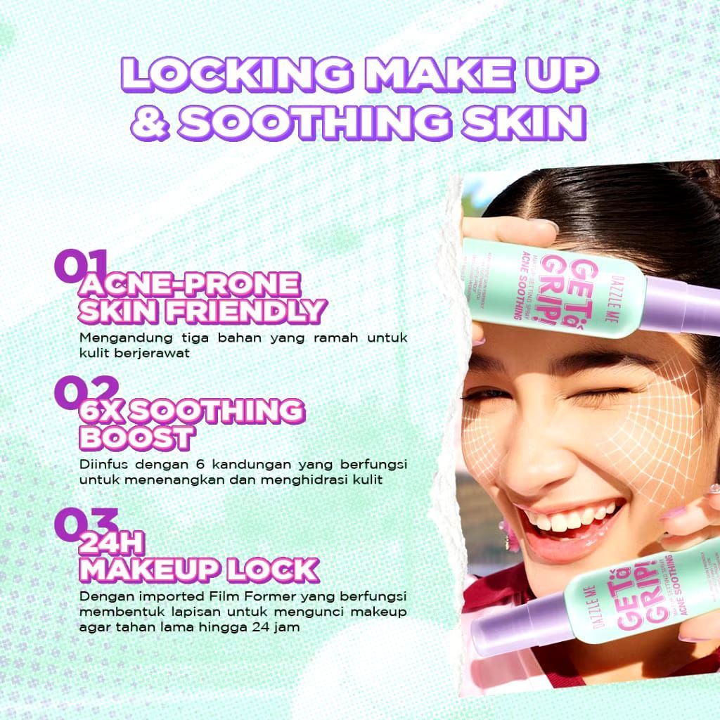 Jual DAZZLE ME HD INVISIBLE POWDER // SETTING SPRAY ACNE TOSCA | Shopee ...