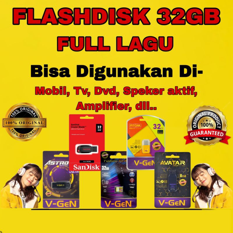 Jual FlashDisk 32GB Full Lagu V-Gen Berbagai Pilihan | Shopee Indonesia