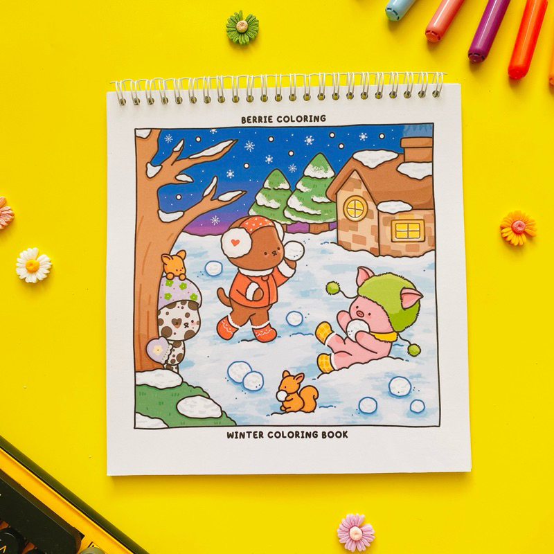 Jual Berrie Winter Coloring Book - Buku Mewarnai Lucu | Shopee Indonesia