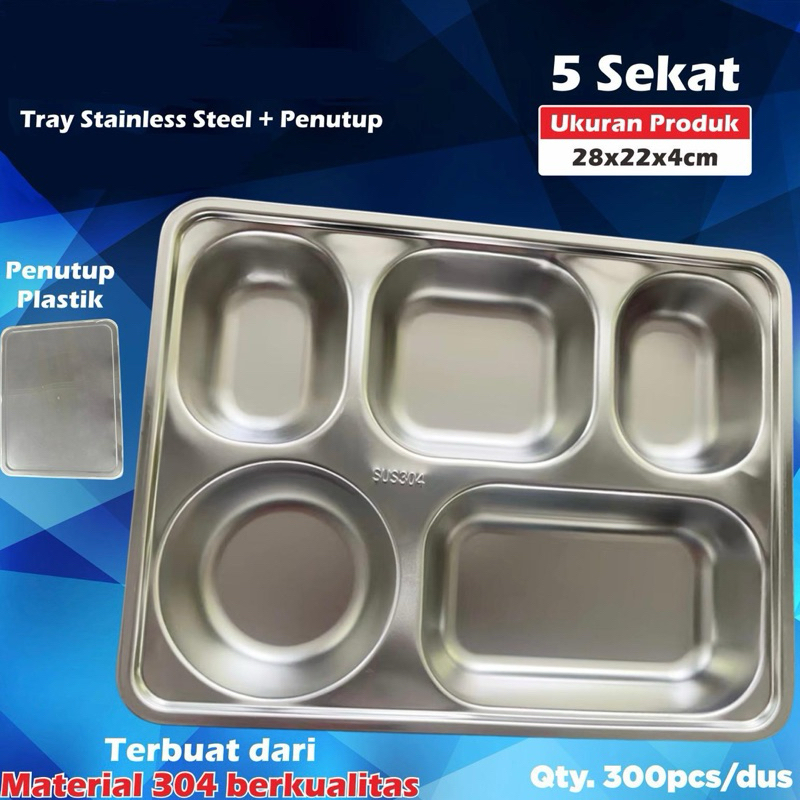 Jual Tempat Makan / Food Tray / Lunch Box / Piring Stainless Steel ...