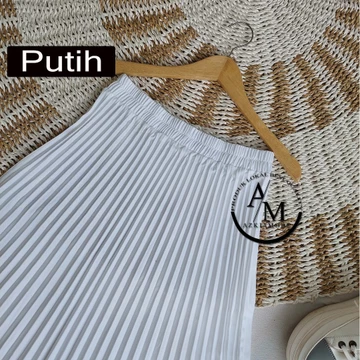 Rok Plisket Kerja Wanita Jumbo Bahan Hyget Premium