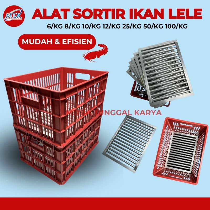 Jual Alat sortir Ikan lele Aluminium komplit dengan Keranjang sortir ...