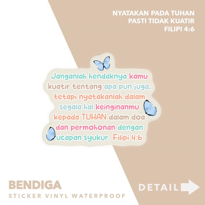 Jual Stiker Filipi Jangan Kuatir Tenang Saja | Bendiga Christian ...
