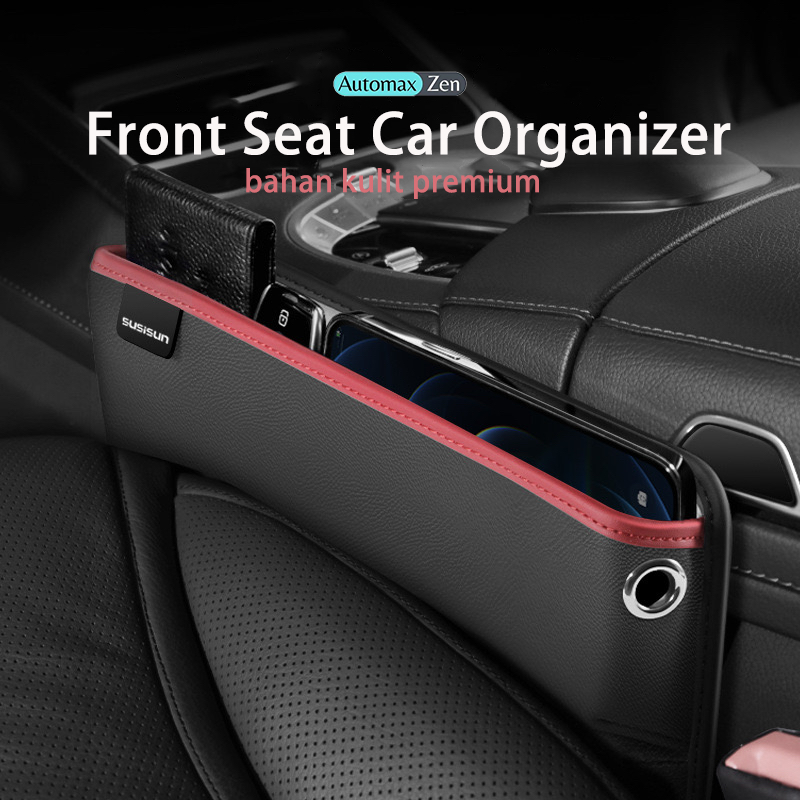 Front Seat Car Organizer Kulit Elegan Mewah