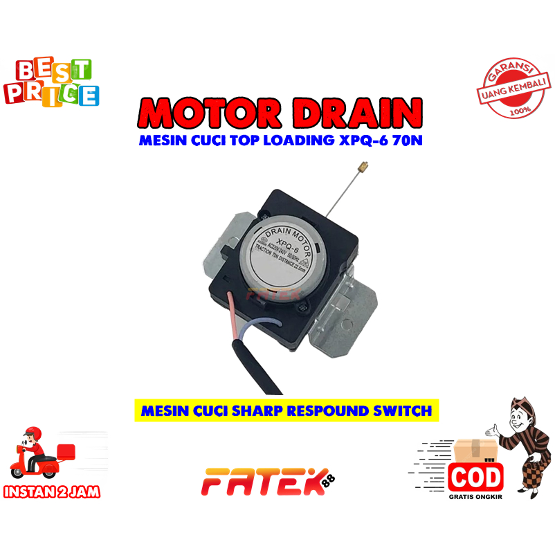 Jual MOTOR DRAIN SHARP XPQ-6 70N | DREN TARIKAN BUANGAN AIR MESIN CUCI ...