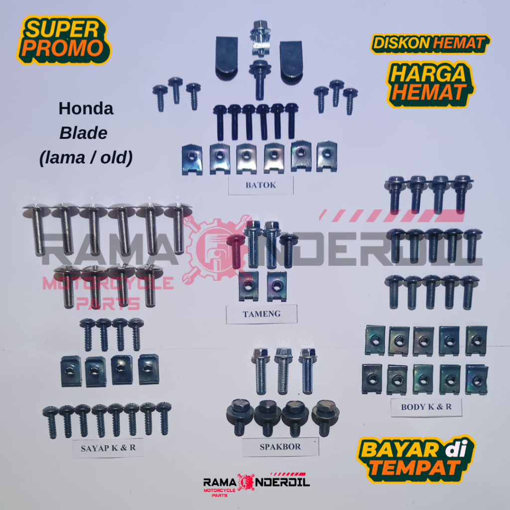 Jual Baut / baud mur body motor Honda Blade thn lama | Shopee Indonesia