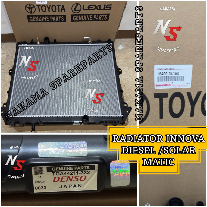 Jual Radiator assy innova diesel / Hilux Vigo matic asli original ...