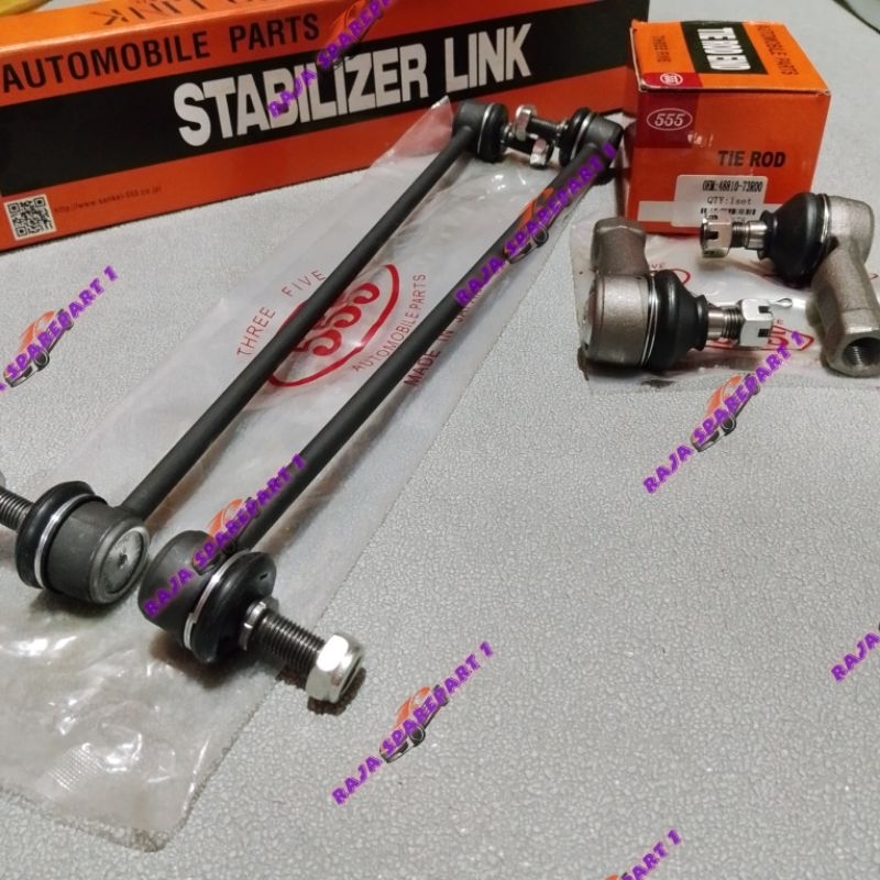 Jual PAKET SET 4PC TIE ROD END + LINK STABILIZER 555 JAPAN ALL NEW ...