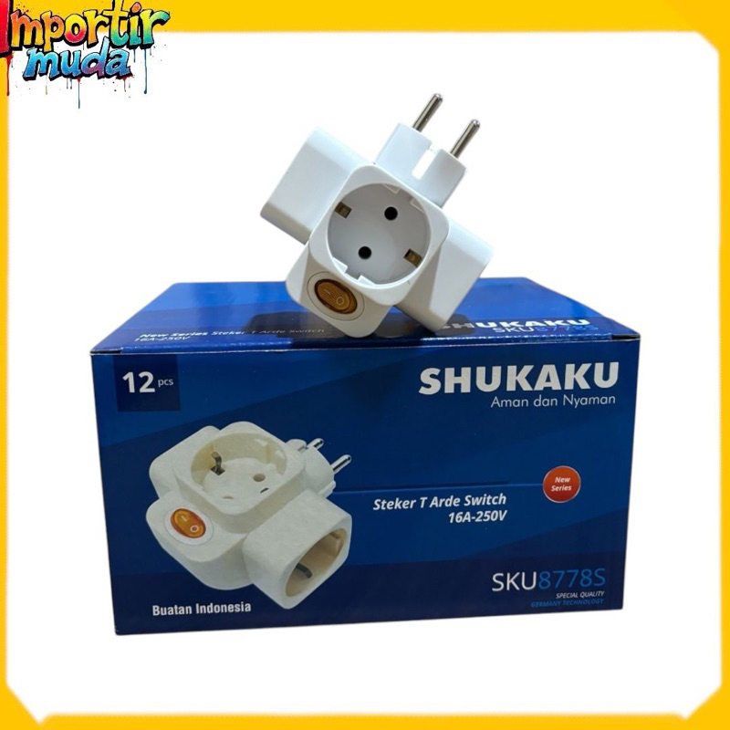 Jual Shukaku Steker T Arde Multifungsi Dengan Switch on/off SKU 8778 S ...