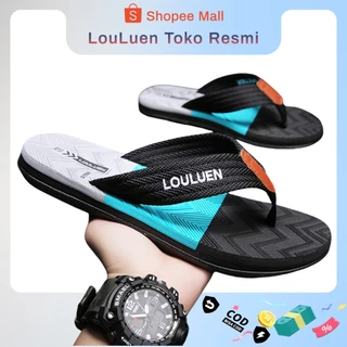 LouLuen -sandal pria keren sandal cowok terbaru 2025 sandal jepit pria sandal pria original 100% sandal pria kekinian Bahan pita tenun PVC/EVA tahan air dan tahan aus