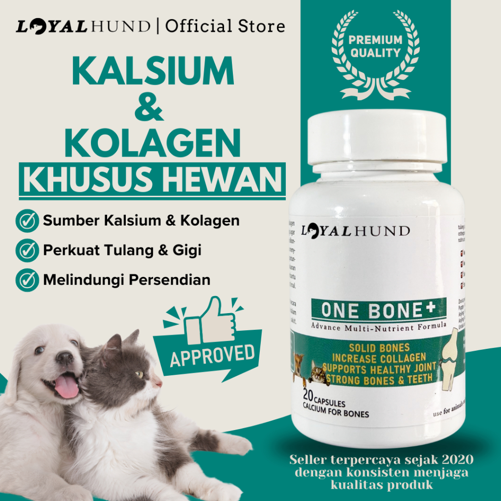 Jual One Bone+ Kalsium + Collagen Anjing Kucing Anti Osteoporosis dan ...