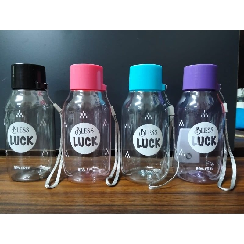 Jual NEW BOTOL MINUM PLASTIK// BOTOL MINUM UNIK BLESS LUCK DAN BELIEVE ...
