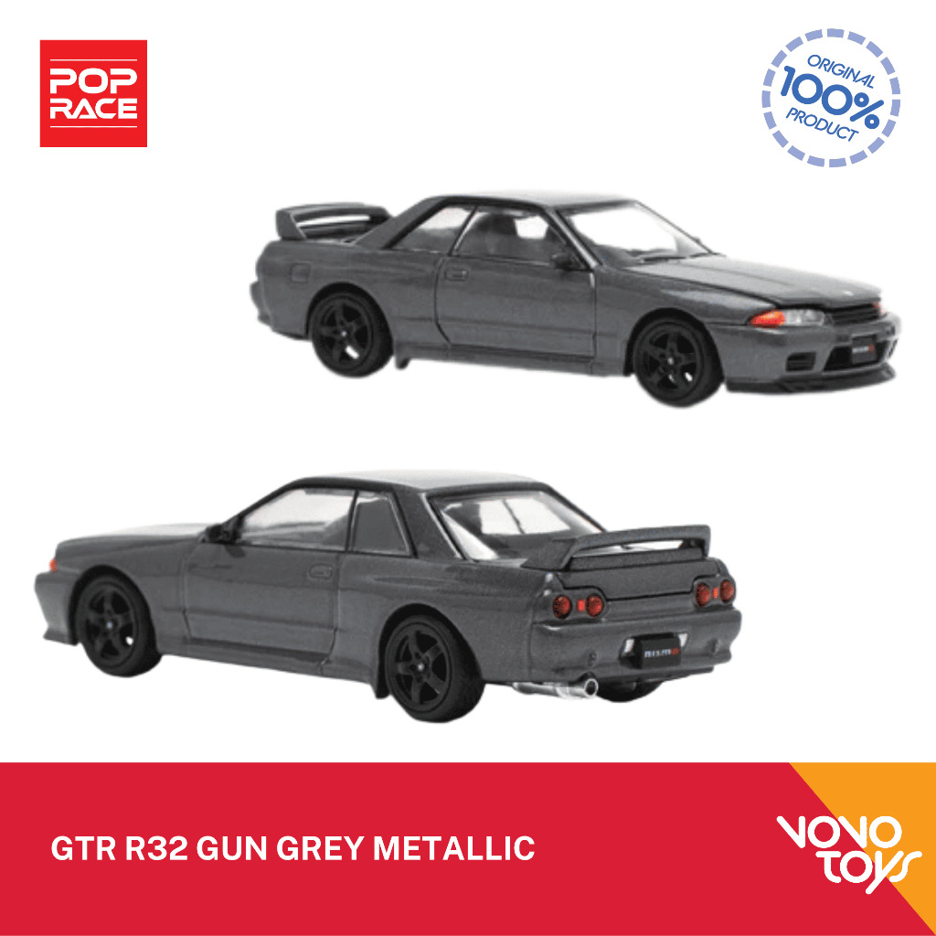 Jual Poprace 1/64 101 Nissan Skyline GT-R R32 Gun Grey Metallic ...