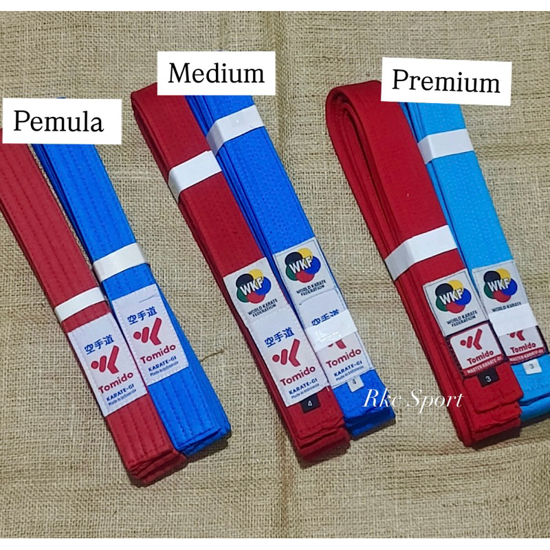 Jual Sabuk pertandingan karate AKA AO merk tomido Shopee Indonesia