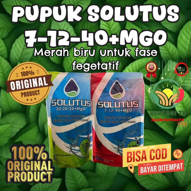 Jual npk solutus (merah) 7-12-40+mgO kmsn 500gr original 100% | Shopee ...